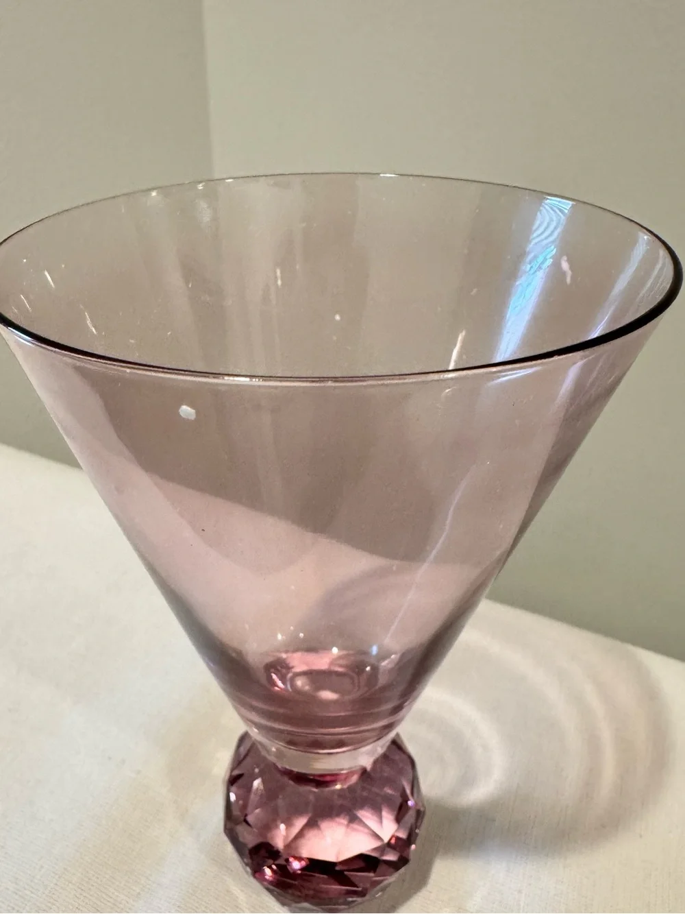 Anthropologie Gemma Mint (green)‎ Faceted martini Glasses